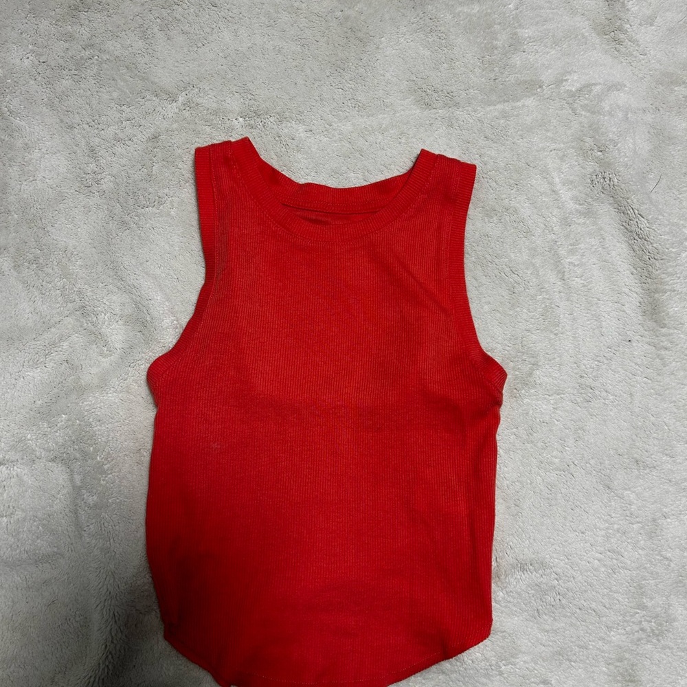 Pink Cropped Tank Top